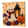 Pumpkin Wall Art Ghost Faux Pearl Kit, Halloween Painting DIY Autumn Home Decor 3D Spooky Skull Craft Kit for Adults Beginners, Fall Handmade