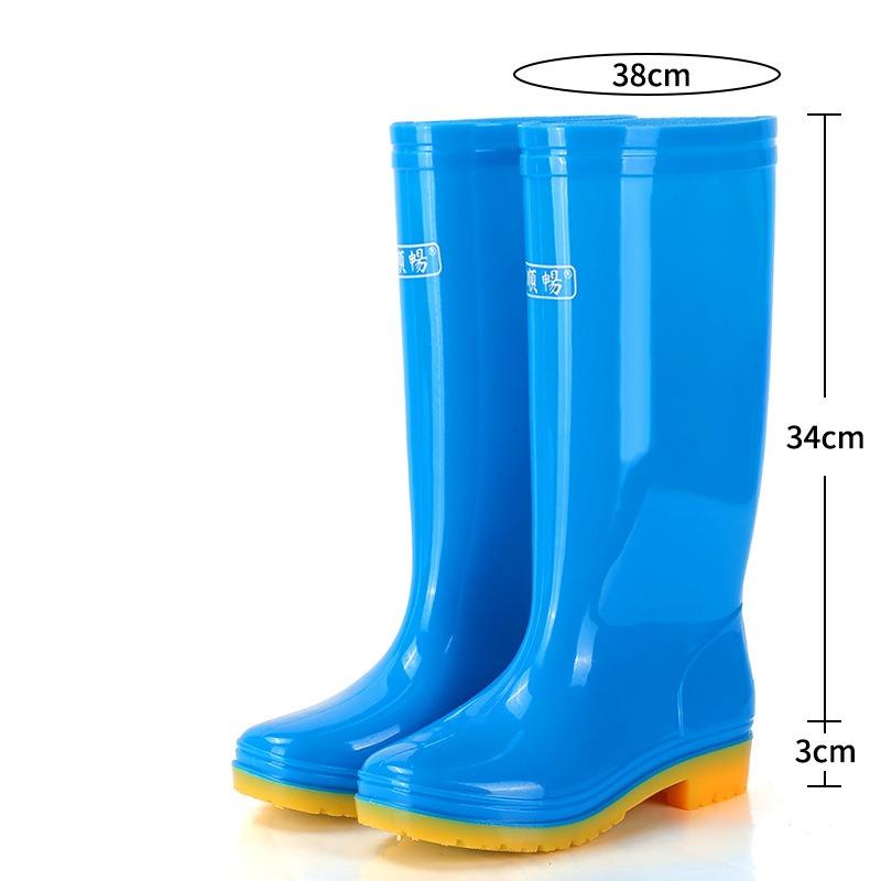 Tall Women's Rain Boots Fashion Classic Rain Shoes Mother Kitchen Non-slip Wear-resistant Waterproof Shoes Women's Rubber Shoes Overalls Cotton Shoes