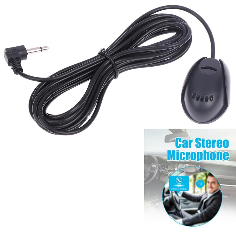 Mini 3.5mm Wired Paste Type External Microphone Car Audio Mic For Laptop DVD Radio Stereo Player Meeting Speaker Hot