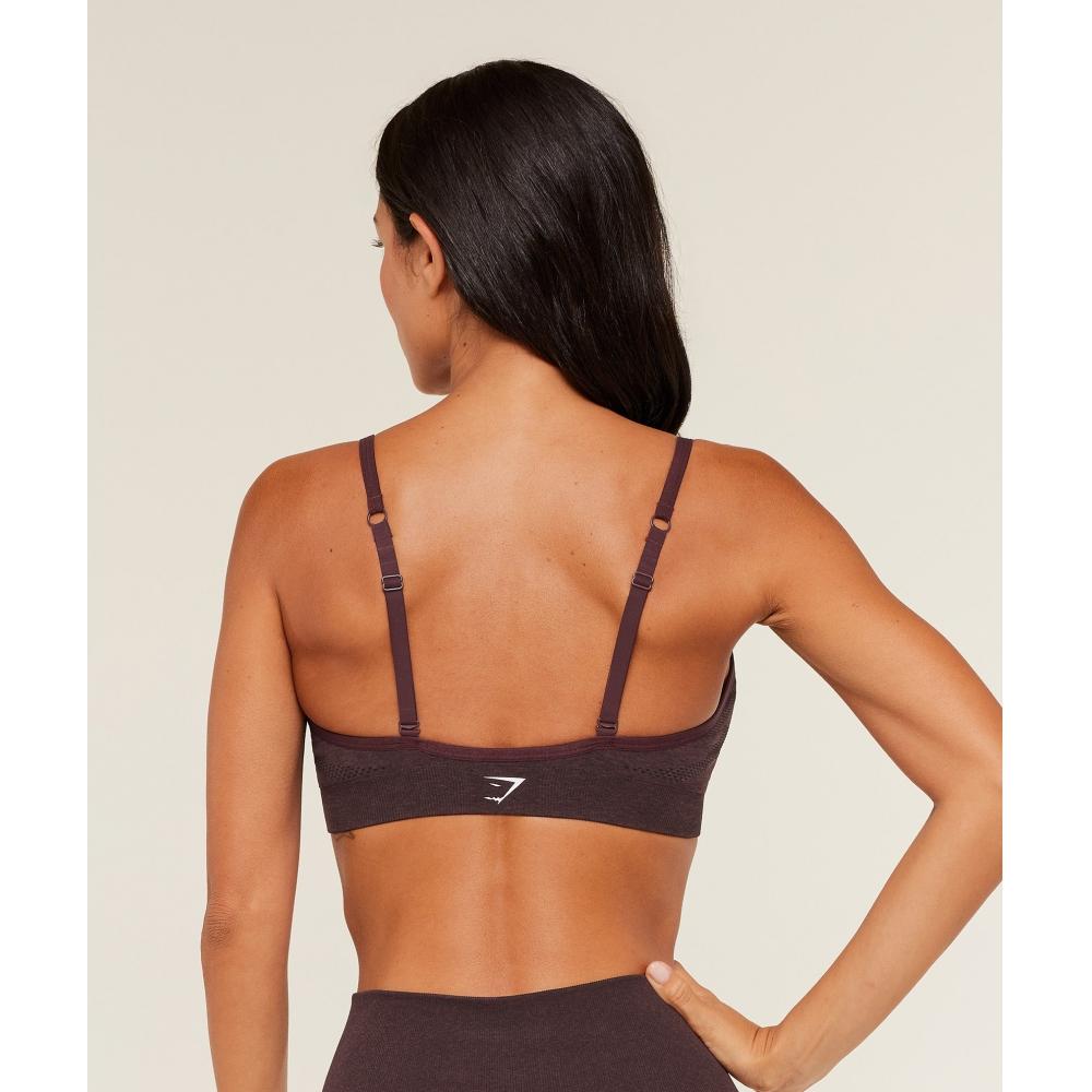 Gymshark Vital Sports Bra Rich Maroon Marl B5c7s Nc65