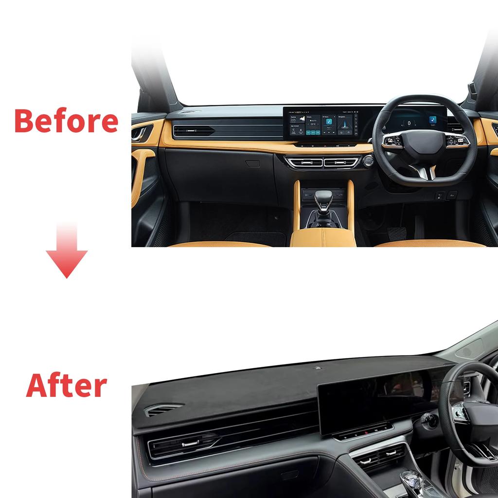 AWO1 passend für MG HS EHS 2024 2025 2026 PHEV Auto Armaturenbrett Abdeckung Matte Sonnenschutz Anti-Rutsch Anti-UV Dash Cover Innenzubehör