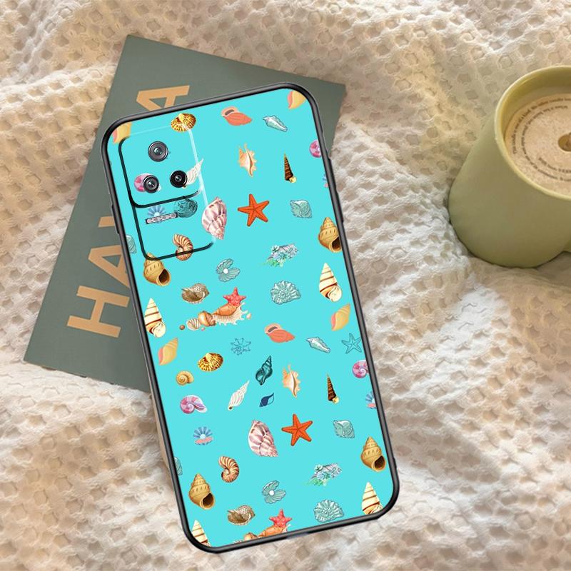 Seashell Shell Sea Art Case For Xiaomi 14T 13T Pro 11T 12T 13 14 15 Ultra POCO X7 Pro X3 X5 X6 F5 F6 M6 Pro Cover