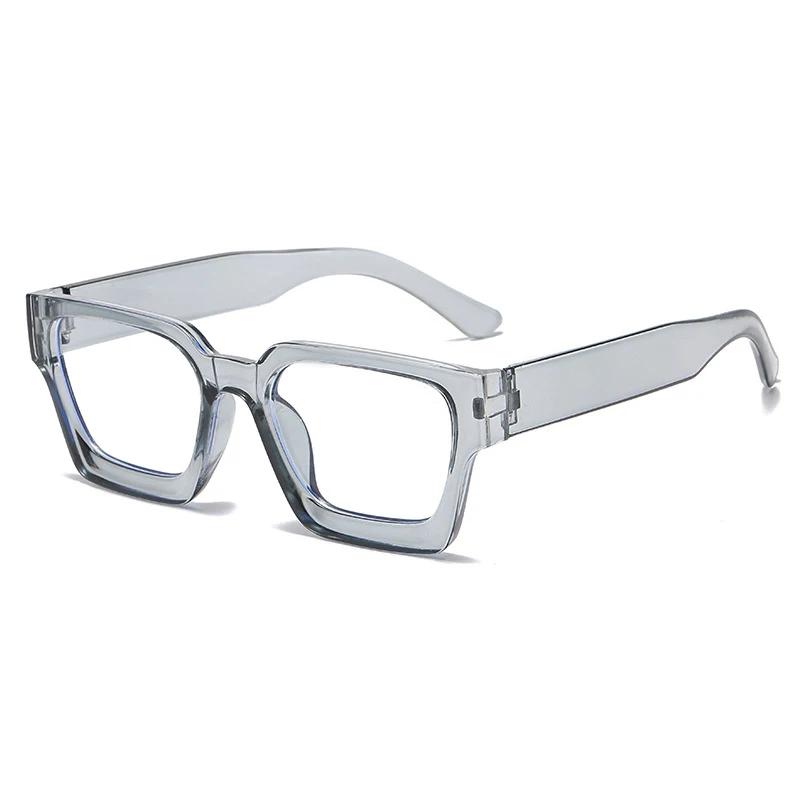 Dicke Kante Quadratischer Rahmen Brille Damen Herren Anti Blaulicht Bunt Transparent Computer Brille Optische Brille Brillen