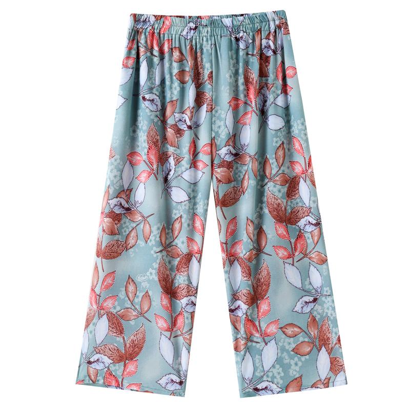 Women's Plus Size Summer Casual Set, Printed Top & Capri Pants (3XL-7XL)