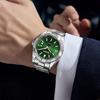 Herren Automatische Mechanische Uhr für Mann Europäisch Amerikanisch Business Freizeit Armbanduhren Luxus Silber Leuchtend Wasserdicht Uhr