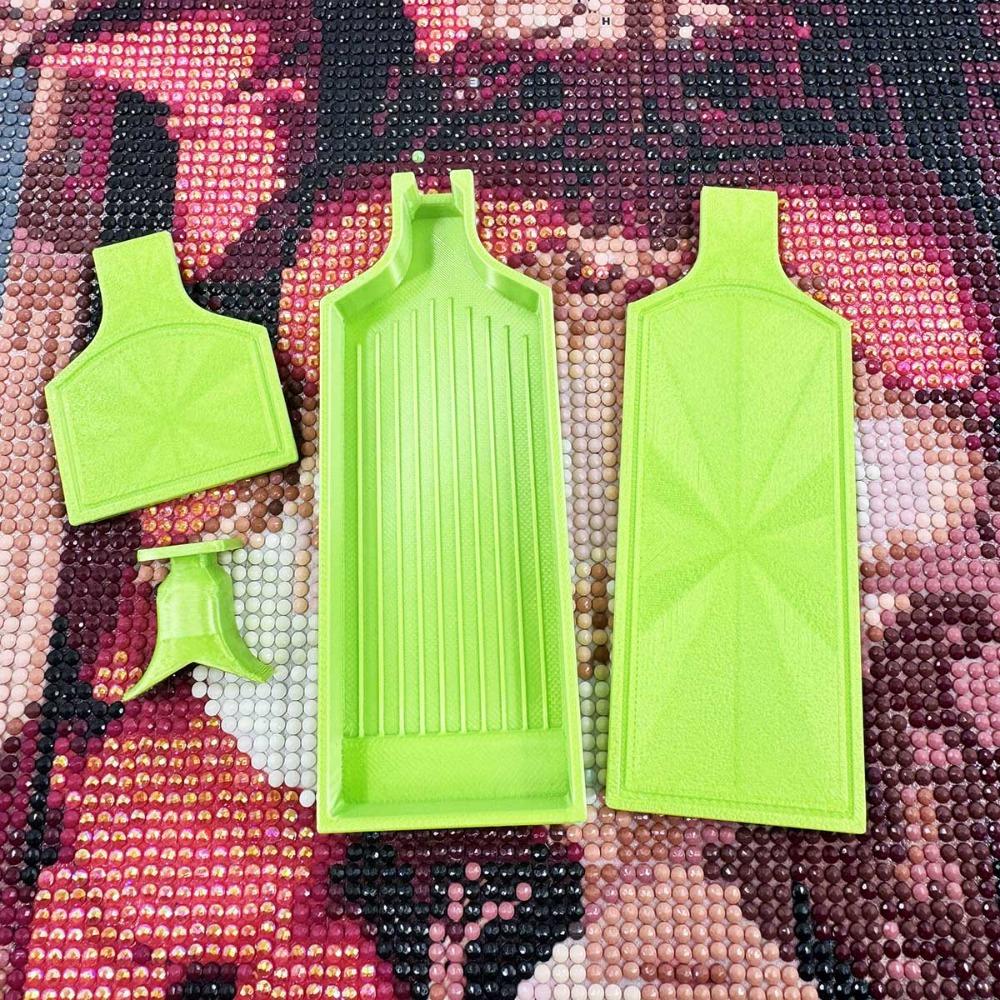 DIY Basteln 2in1 Große Diamantmalerei Schale Stickerei Große Kapazität Perlen Sortier Aufbewahrungsschale Mit Deckel Bunt