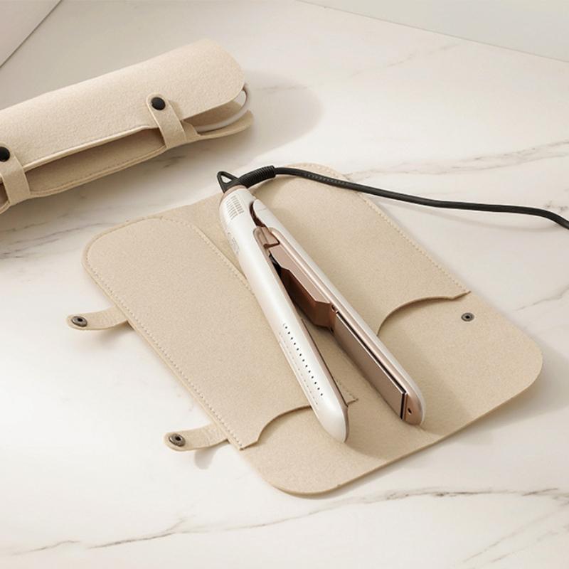 

Фетровая подкладка Чехол для плойки для завивки волос Сумка для хранения выпрямителя для волос Парикмахерский коврик для изоляции щипцов для завивки волос Термостойкий чехол 1Pcs