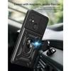 For Xiaomi Redmi 12C Case Shockproof Armor Ring Holder Phone Cases For Xiaomi Redmi 12C 12 C Redmi12C Slide Lens Protect Cover