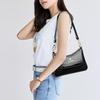 Crocodile pattern glossy underarm bag women's shoulder messenger bag