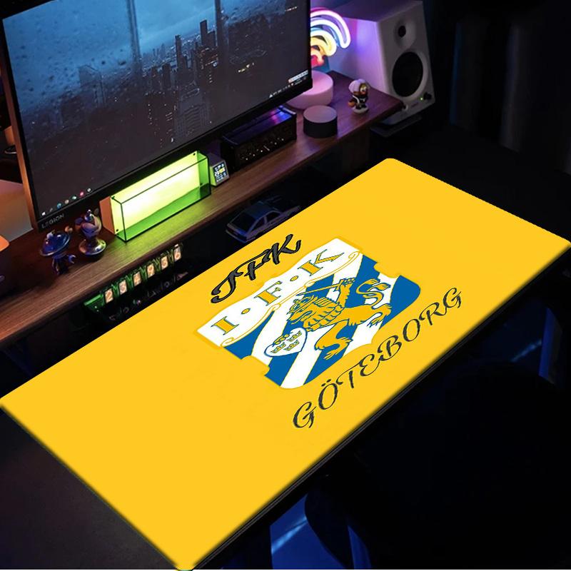 Ifk Goteborg Crest mouse pad, rubber base, esports desk mat, mouse pad for gamers and office use, gaming desk , easy to clean mat