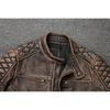 Chinesische Größe Vintage Männer Lederjacke dick 100% echtes Rindsleder Bikerjacke Slim Fit Männer Motorradmantel Herbst asiatische Größe S-5XL M419