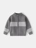 Sesame Base Boys' Fine Stripe Knit Zip-Up Cardigan Sweater for Small & Medium Children