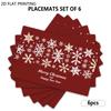 4pcs/6pcs, Christmas Table Mats, Red Snowflake Art Theme Placemats, Suitable for Restaurant Kitchen, Dinner Party And Other Atmospheres, Dining Decora