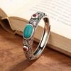Hollow Out Ethnic Style Ring Hollow Pattern Irregular Opening Ring Vintage Ring  Popular Jewelry