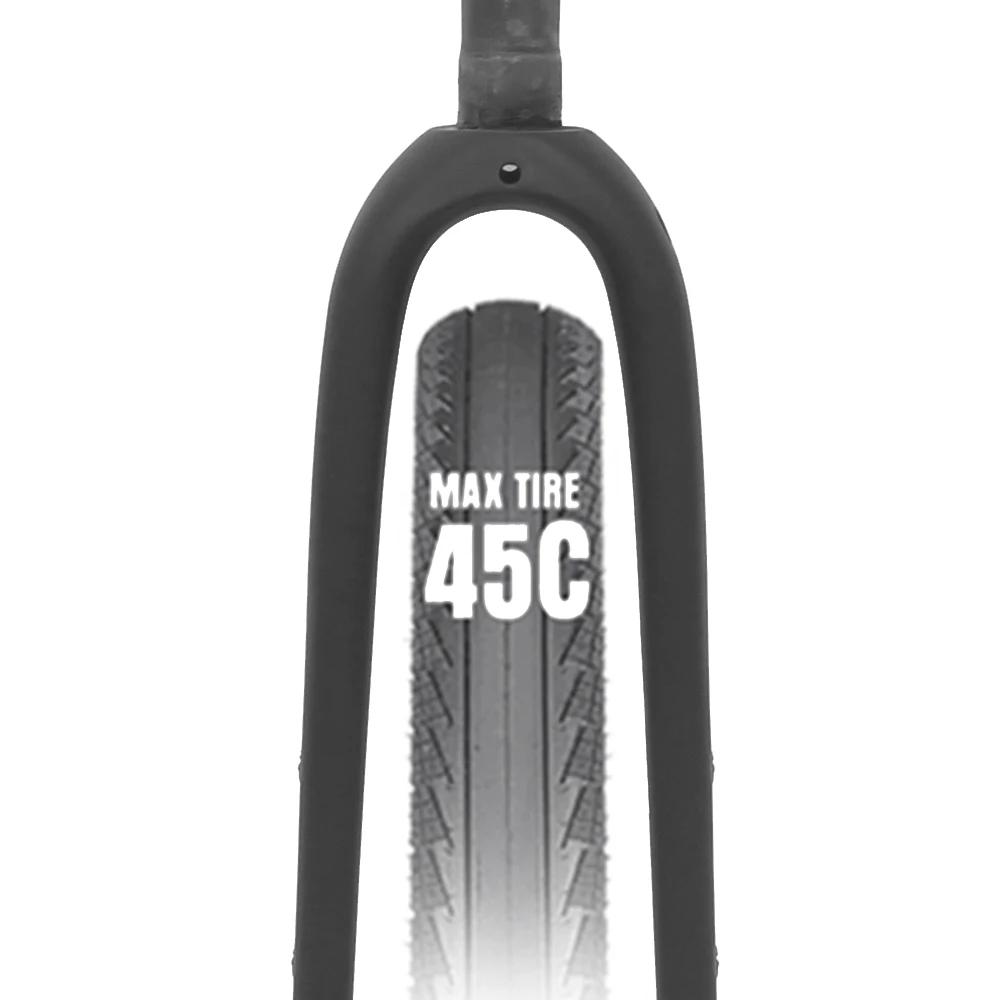 New RACE Carbon Fiber Gravel Front Fork,Half Internal Cable,Straight/Tapered Tube,Max Tire 700C x 45C,Thru Axle 12x100mm Or QR