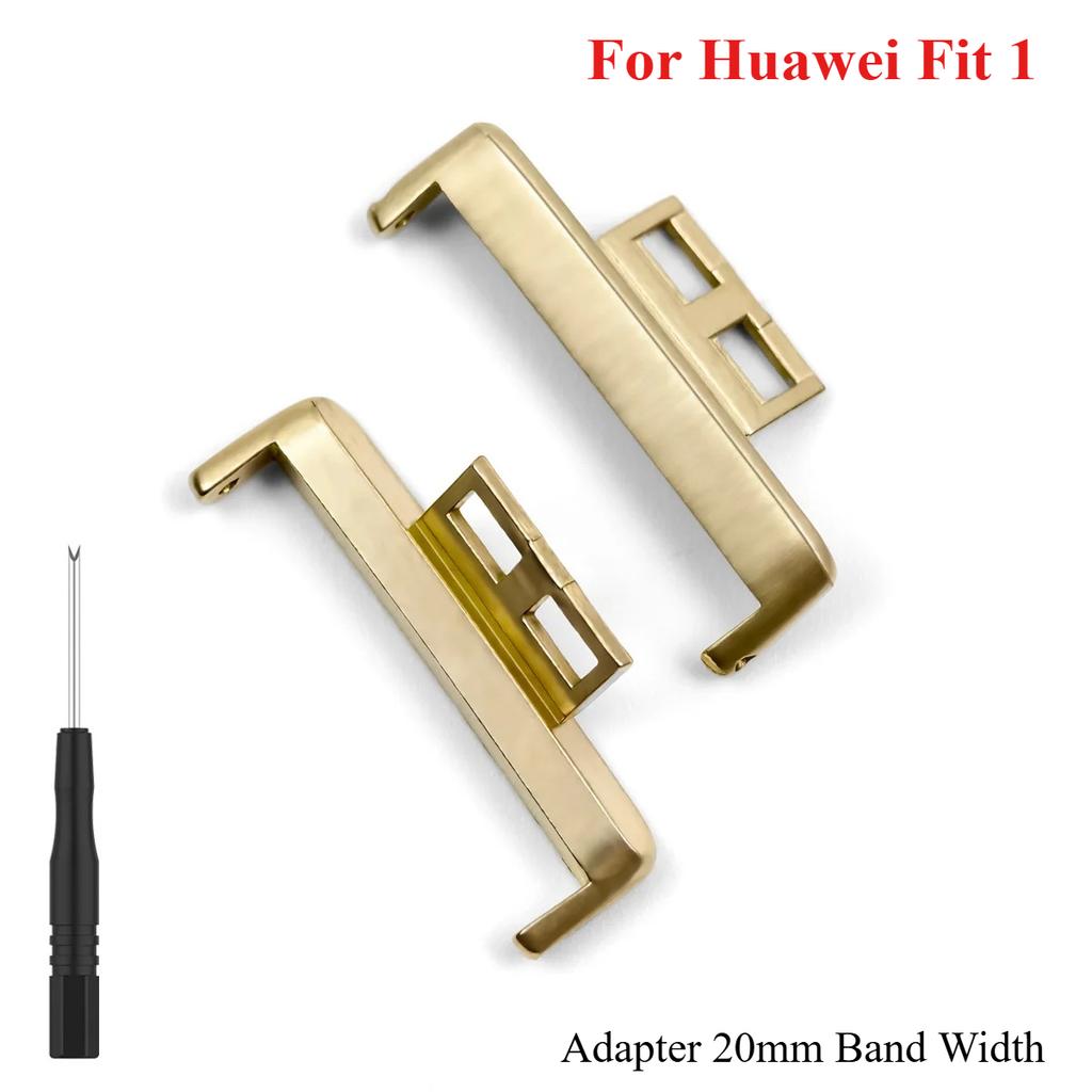 1Pair Adapter For Huawei Watch Fit 3 Strap 20mm Smartwatch 316L Stainless Steel Connector Accessories for Huawei fit2/1 band
