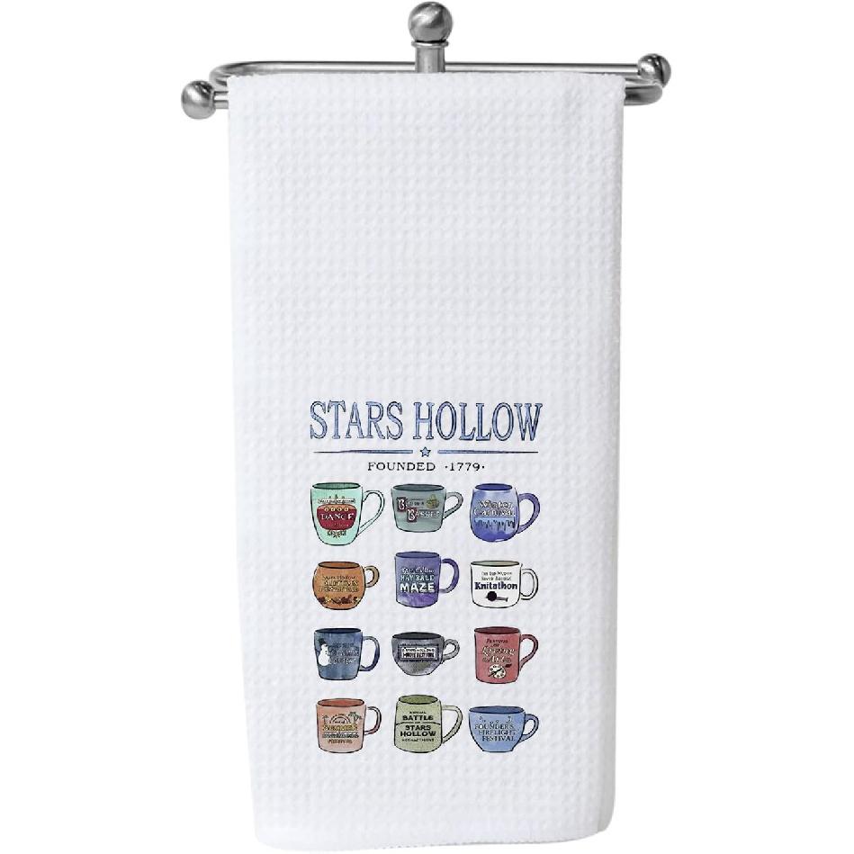 WCGXKO Kitchen Towel - Funny TV Show Quote Office Housewarming Gift (Stars Hollow) Stars Hollow Towel
