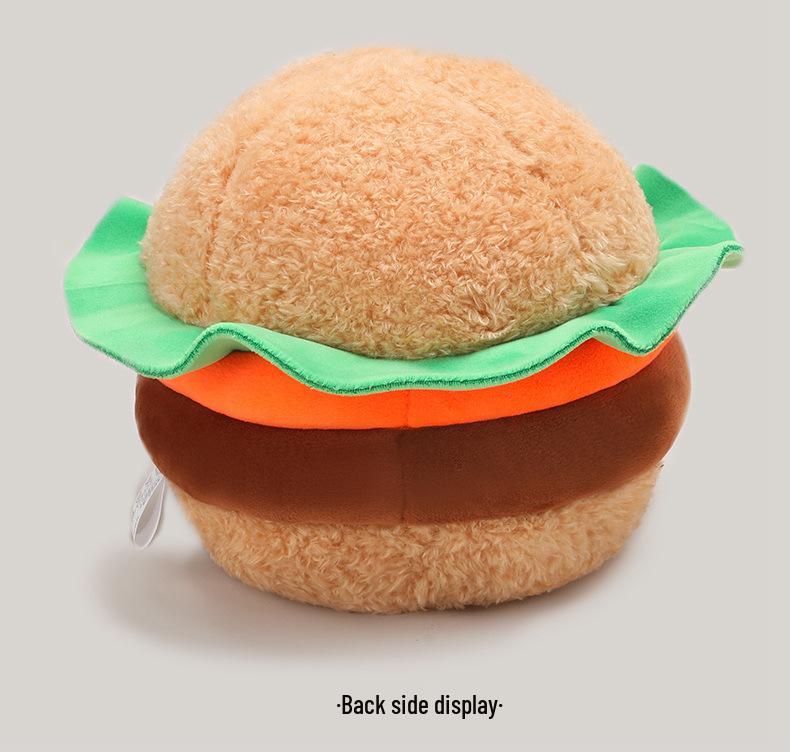 Trendy Plush Toy: Baking Egg Tart Bagel Burger Toast Doll Ornament for Kids