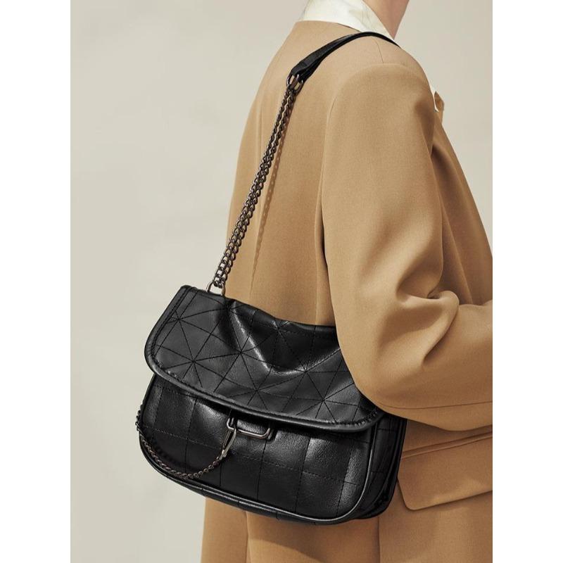 

Цепочная сумка-мессенджер, бродячая сумка, женская новая модная универсальная на плечо, под мышку, сумка-мессенджер высокого класса, женская сумка чёрный