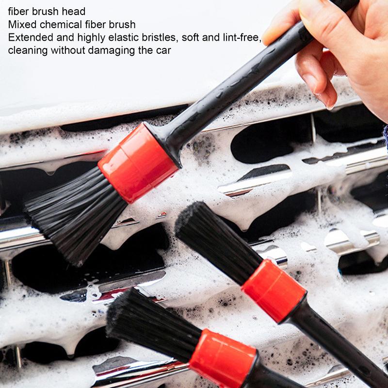 Nowy Zestaw 5 sztuk Pędzli do Czyszczenia i Detailingu Samochodu Pędzle do Detailingu Wnętrza Samochodu Do Czyszczenia Kół Desek Rozdzielczych Kratek Wentylacyjnych