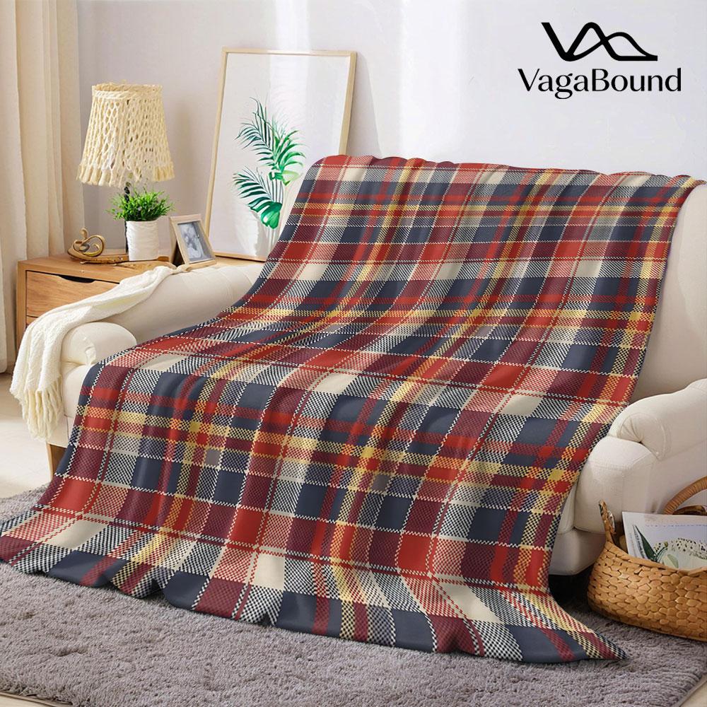 Vintage Rotes Karomuster Flanelldecke Warm Weich Halloween Weihnachten Dekorative Couch Warm Gemütlich Ganzjahresgeschenk