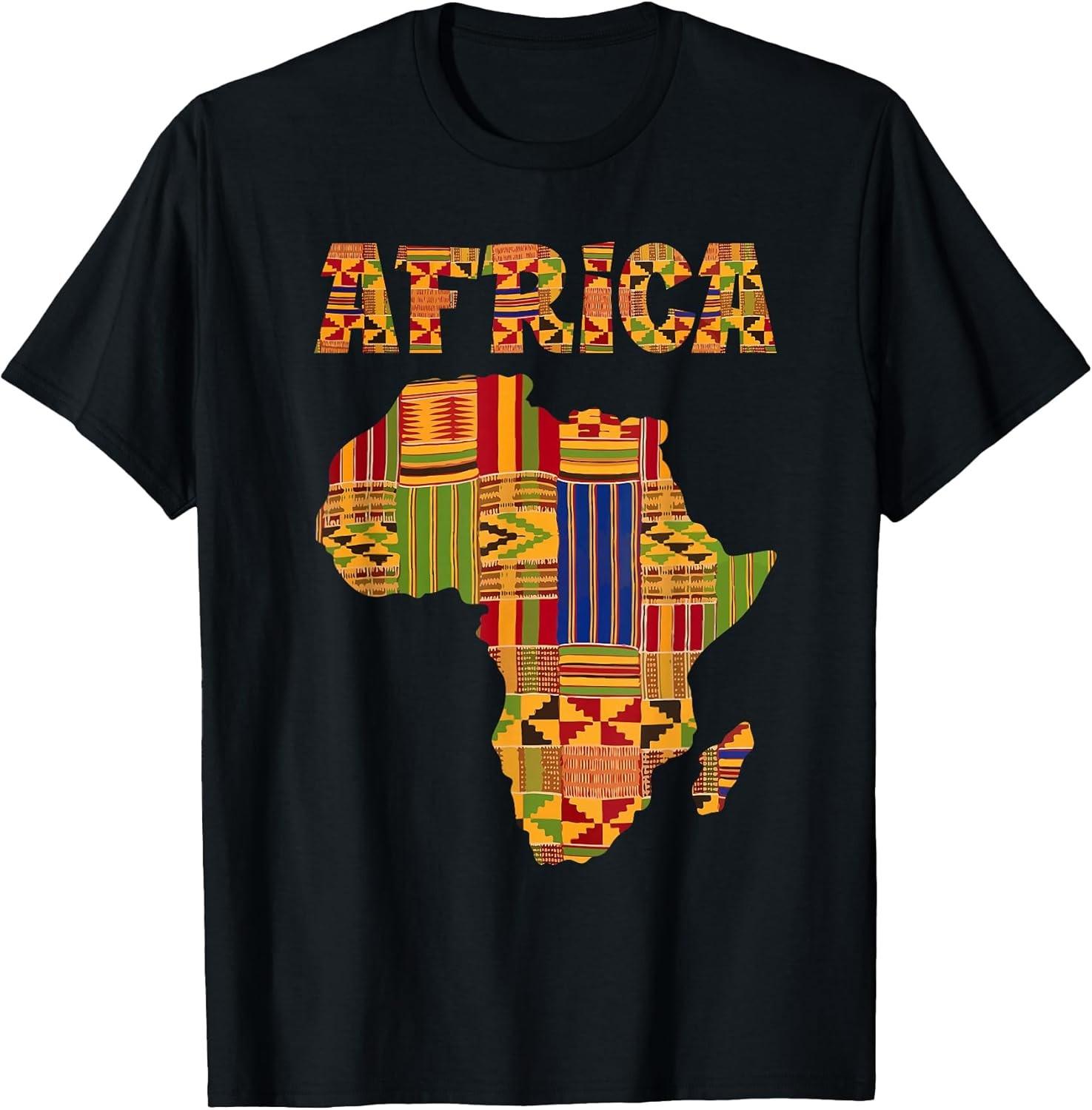 NEW LIMITED! Cool Africa Map Kente Black History Month Tee - MADE IN USA XXXL