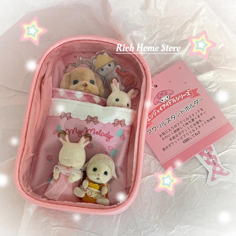 Sanrio Cinnamoroll Kuromi Anime Kawaii Almacenamiento Bolso de Mano Colgante My Melody Bolsa de Pvc