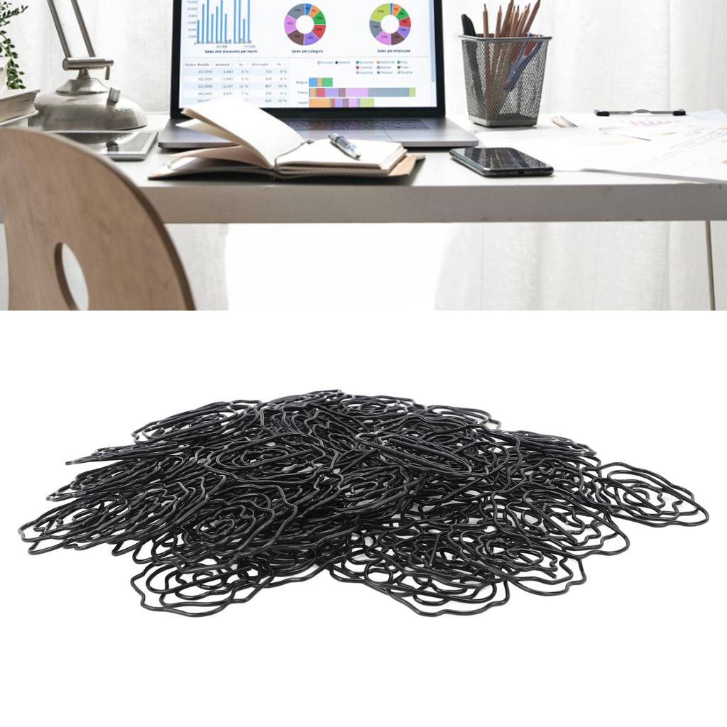 50pcs Paper Clips Cute   Shaped Decorative Metal Paperclips with Storage Box for School