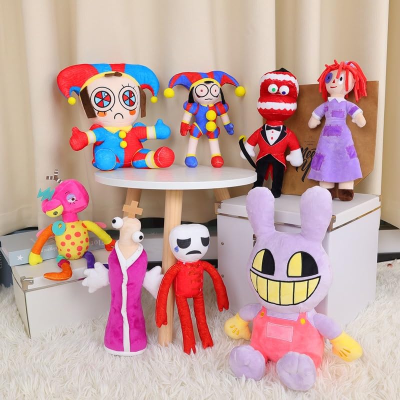 The Amazing Digital Circus (H) Mysterious Digital Circus Plush Toy, Pomni Plush Toy, Cute Stuffed Doll for Kids and Adults, Perfect for Birthdays,