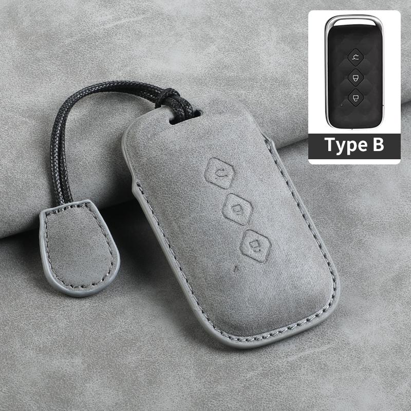 Sheepskin 3 Button Car Key Case Cover Shell for SGMW Wuling Hongguang S for Baojun 510 730 360 560 RS-5 530 630 Car Keychain