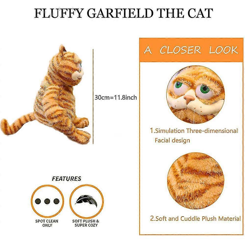 Niedliche Kawaii Garfield Dicke Katze Stofftiere Plüschtiere Puppe für Kinder Jungen Mädchen Geburtstagsgeschenke