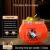 Ghee Oil Candle for Taoist Temple: 7-Day Smokeless Cylindrical Lamp