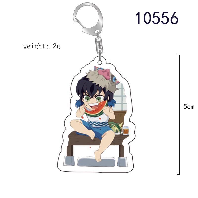 Keychain Pendant Anime Demon Slayer Kimetsu No Yaiba Kamado Tanjirou Double Sided HD Bag Pendant Gift For Fans Cosplay Props Jewelry Gift