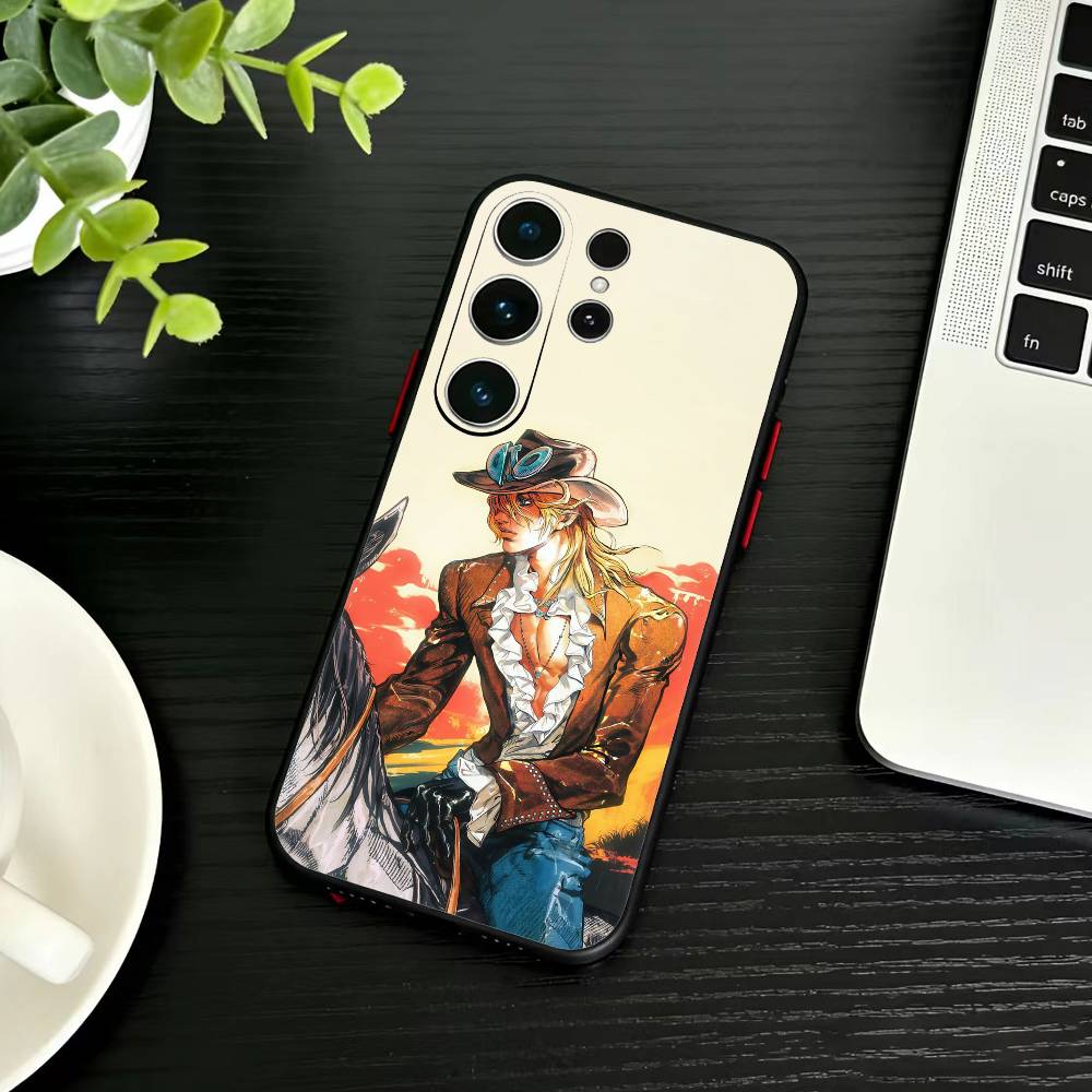K-Anime Jojos Bizarres Adventures Phone Case For Samsung S26,S25,S24,S23,S22,S21,S20,Ultra,Plus,FE Black Soft Cover