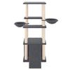 VidaXL Arbre à chat avec griffoirs en sisal gris foncé 133 cm 171758