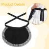 Women Waist Apron Comfortable with 2 Pockets for Cooking Coffee Shop Servers Black