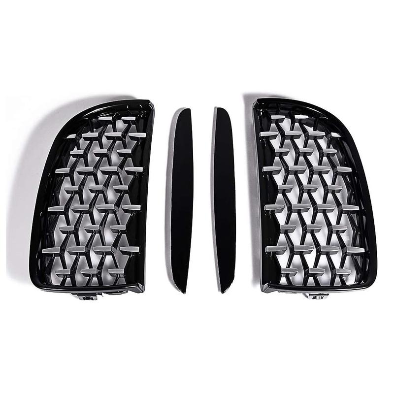 Car Diamond Kidney Grille For Bmw 3 Series E90 E91  325I 328I 335I 2005-2008 Meteor Style Front Grilles Car Repaclement Parts