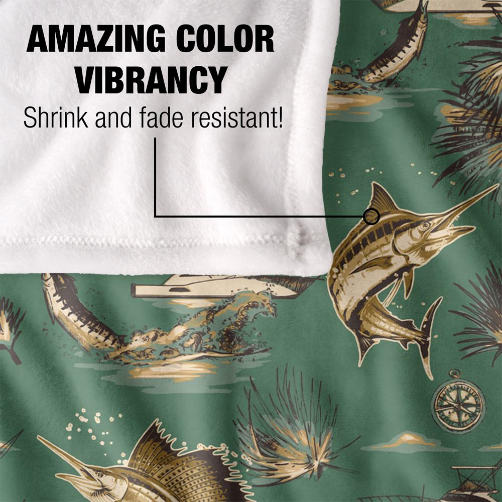 JQ Licensing Silky Billfish Fishing Supersoft Blanket