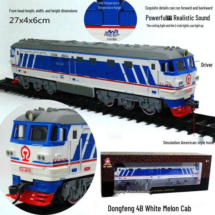 Simulated Dongfeng 4B Diesel Locomotive High-Speed Rail Toy Model