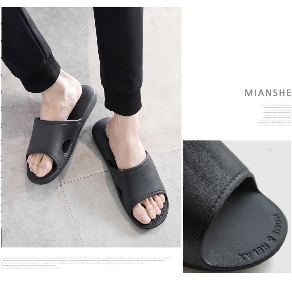Mianshe Nordic Ultra-Lightweight Sandals Unisex Black L Non-Slip Hygienic Easy to Walk Guest Use