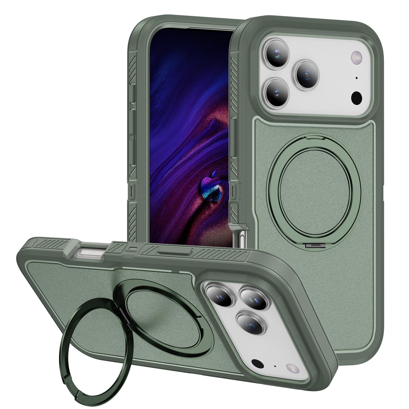 

For IPhone Fulcrum Case Magnetic Rotating Stand Korean Niche Anti-fall Matte Texture for Apple 17 Mobile Phone Case For iPhone XR