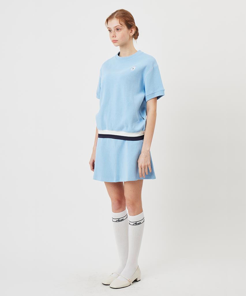 A Ben Stitch Flare Skirt Sky Blue