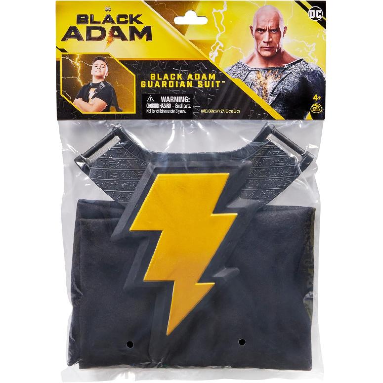 DC Comics, Black Adam Guardian Suit, Cape and Chest Plate, Black Adam Movie Kids Roleplay Costume for Boys and Girls Ages 4 and Up