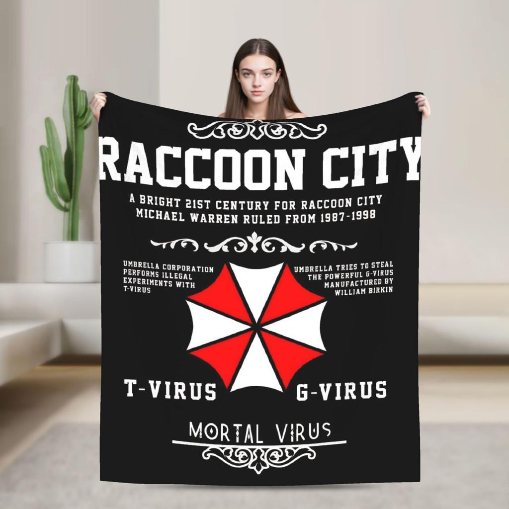 Leon Kennedy Resident Evil Warm Soft Blanket Picnic Plush Bedding Throws Fashion Outdoor Flannel Bedspread Sofa Bed Cover