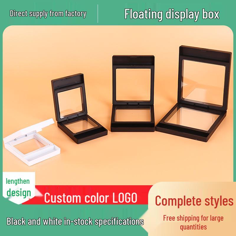 Jewelry Display Box with 3D Elastic Film - Transparent Suspension Gift Packaging