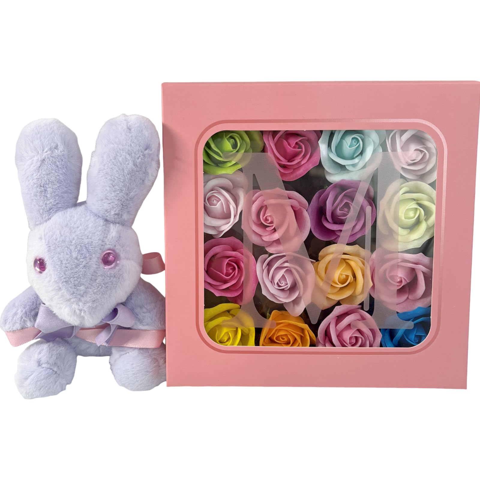 

Soap Flower Bath Bomb Bath Fragrance Bath Petal Merci BOX Fresh Rabbit Purple Gift Set Present Box Plush Toy Christmas 838088 Q-FLA