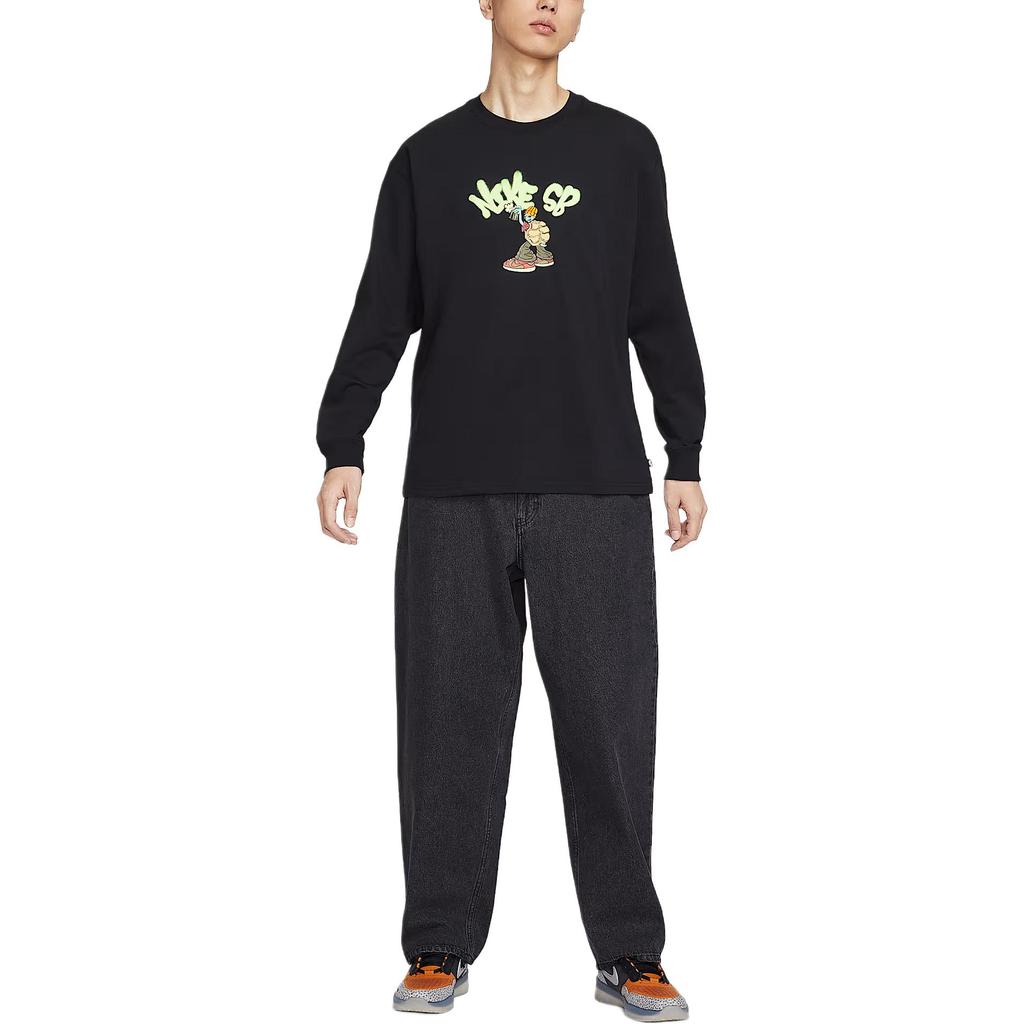 Nike SB FW25 Letter Comfortable Simple Skateboard Long Sleeve T-Shirt Men Tops II5313-010