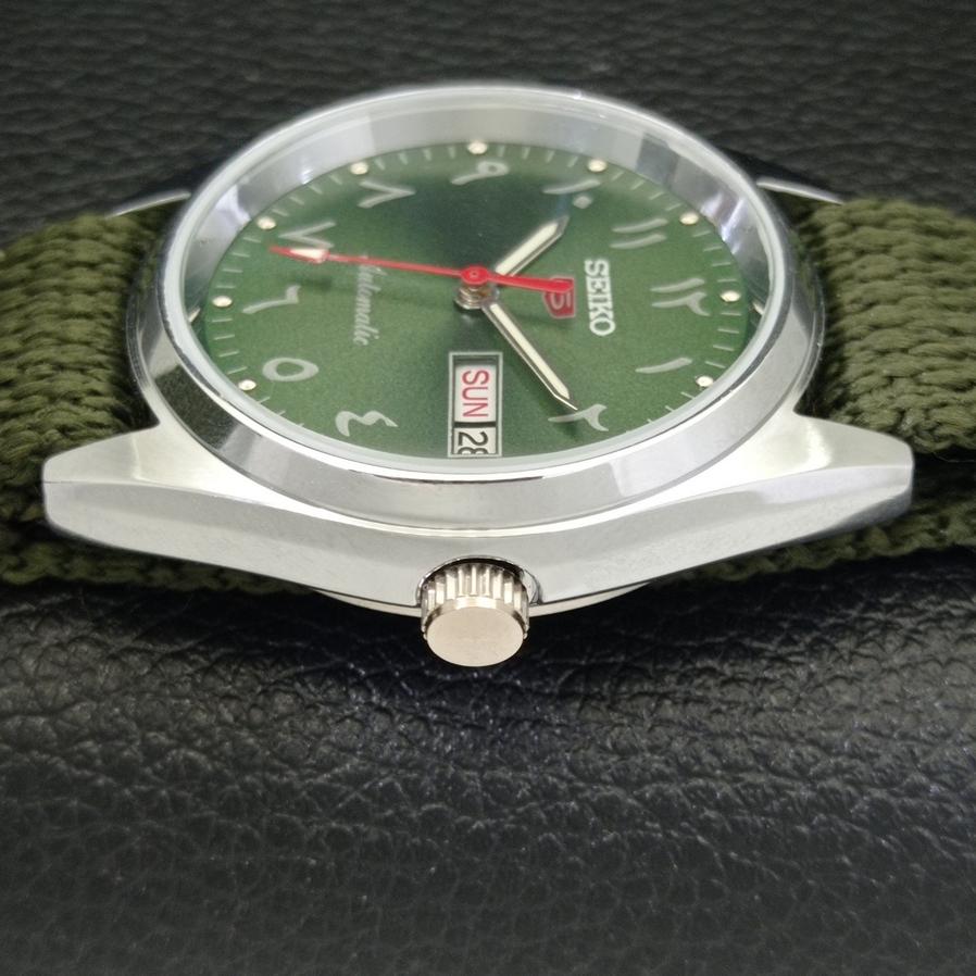 MONTRE HOMME AUTOMATIQUE JAPAN SEIKO 5 RÉVISÉE 6309A CADRAN VERT ARABE a427344-2 QRL-a427344