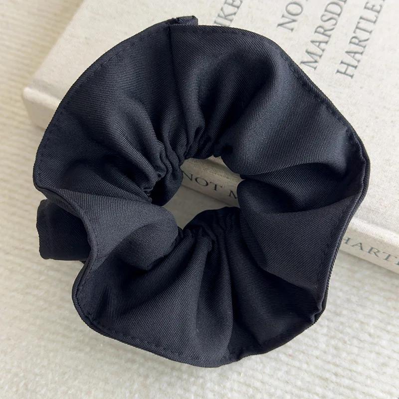 

Однотонные двухслойные большие резинки для волос, повязки на голову, женские темпераментные резинки для волос, резинка, женская модная праздничная прическа