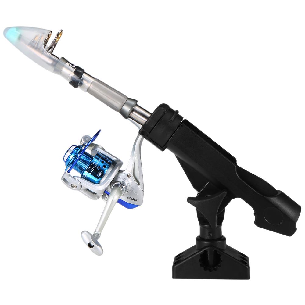 Suport pentru undițe pentru barcă de pescuit, oțel inoxidabil, rotativ la 360 de grade, reglabil, caiac, undiță de pescuit, suport pentru scaun de pescuit